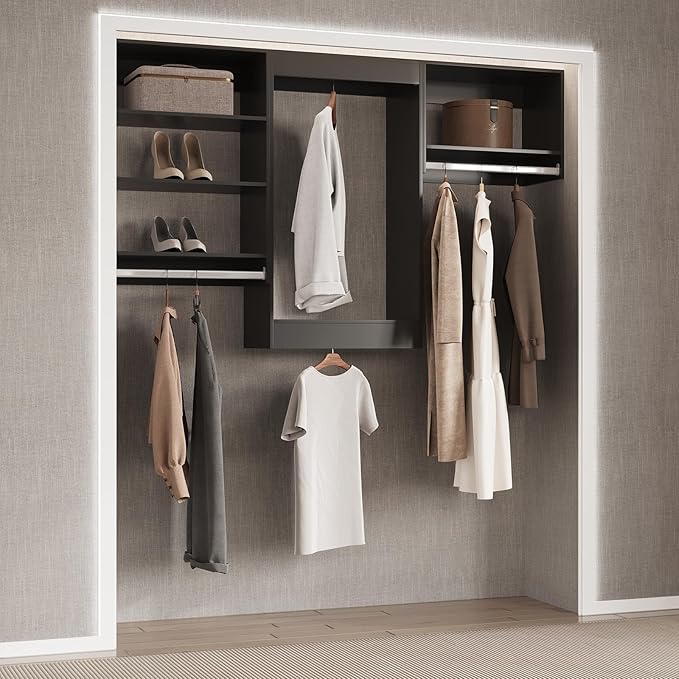 Modular Closet System, Wood Tower Closet Storage