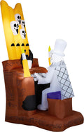 7 Ft Haunted Mansion Airblown Inflatable Animated Organ Player Halloween Decoration