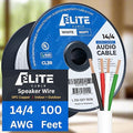 Elite 14/4 Speaker Wire 100ft, UL Listed,