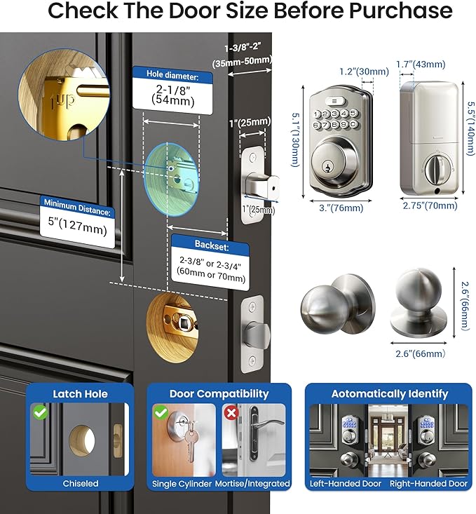 Veise Keyless Entry Door Lock
