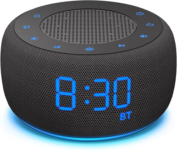 BUFFBEE Alarm Clock with Bluetooth Speaker & FM Radio