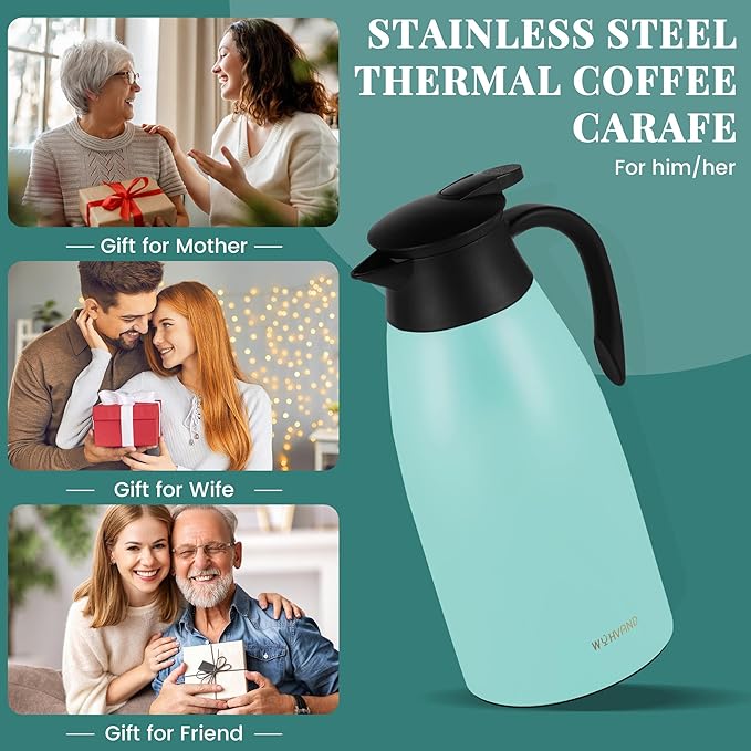 68 Oz Thermal Coffee Carafe, Stainless Steel Insulated Vacuum coffee crafts to