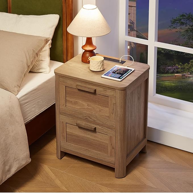 Joaxswe Farmhouse Nightstand Set of 2