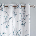 MYSKY HOME Floral Curtains 108 Inches Long