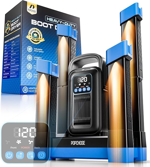 POPCHOSE Heavy-Duty Boot Dryer, Upgraded Shoe Dryer Helps Reduce Odor, Glove &