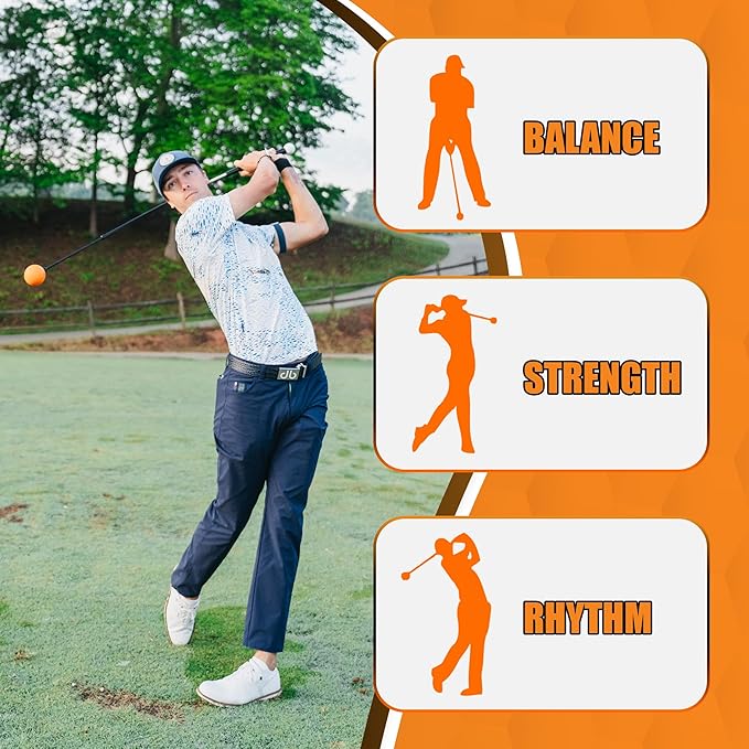 Orange Whip Golf Swing Trainer Aid Patented & Made in USA