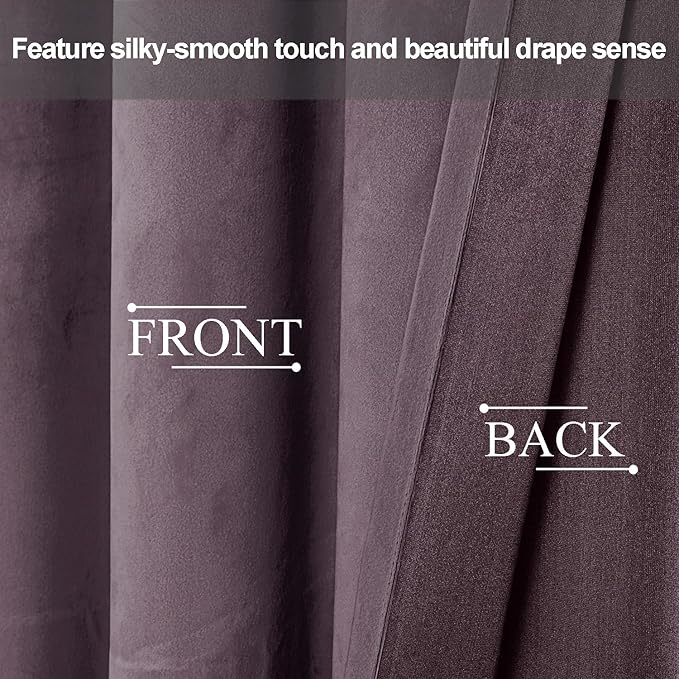 JIUZHEN Velvet Curtains 96 inches