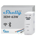 Shelly 3EM-63W Gen3 | Wi-Fi Operated Smart 3-Phase Energy Meter | Home