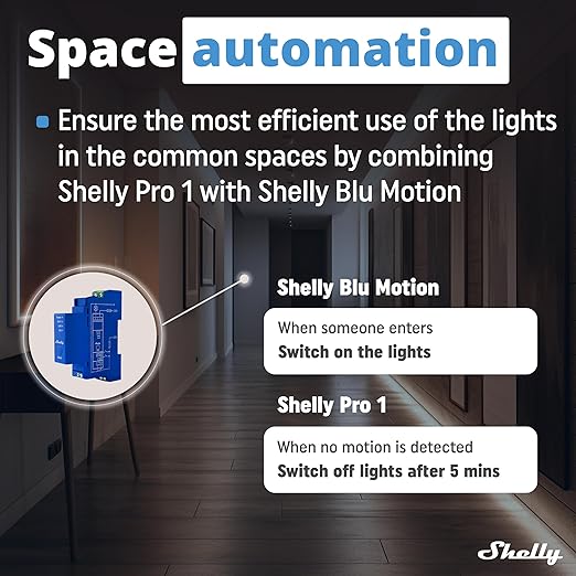 Shelly Pro 1 | Wi-Fi & LAN, 1-Channel Smart Relay Switch | Home Automation |
