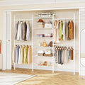 ONBRILL H3 Wall Mounted Closet System, Expandable Industrial Pipe Clothes Rack