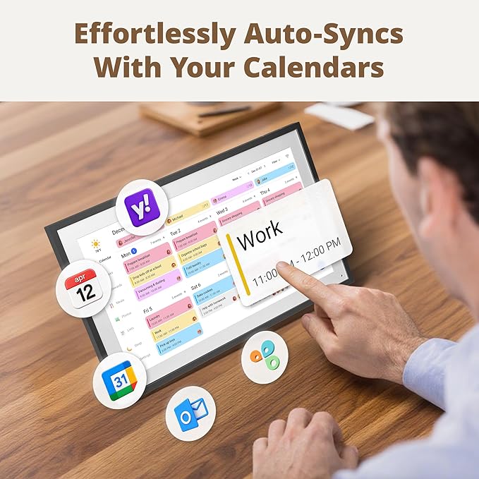 Digital Calender 15.6 Inch Smart Wall Calender, Touchscreen Electronic Calender