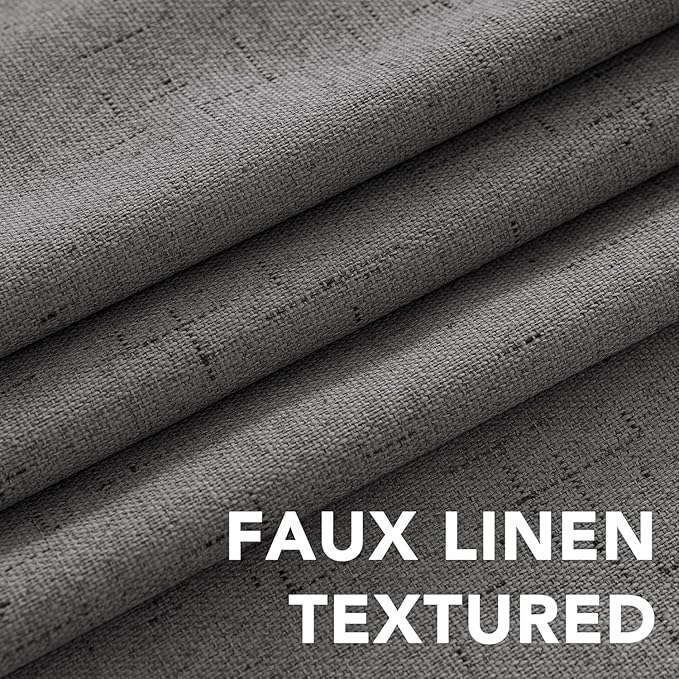 H.VERSAILTEX Linen Curtains 100% Blackout Curtains