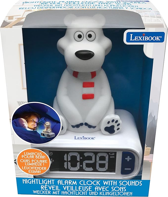 LEXiBOOK Polar Bear Digital Alarm Clock