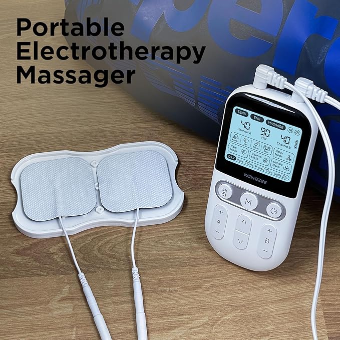 4 in 1 - D.I.Y & Tens Unit & EMS & Massage Muscle Stimulator, Dual Channel TENS (12pcs)