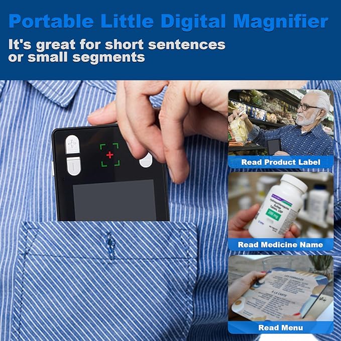 3.5 Inch Digital Magnifier, 2X-32X Times Zoom Portable Video Magnifier