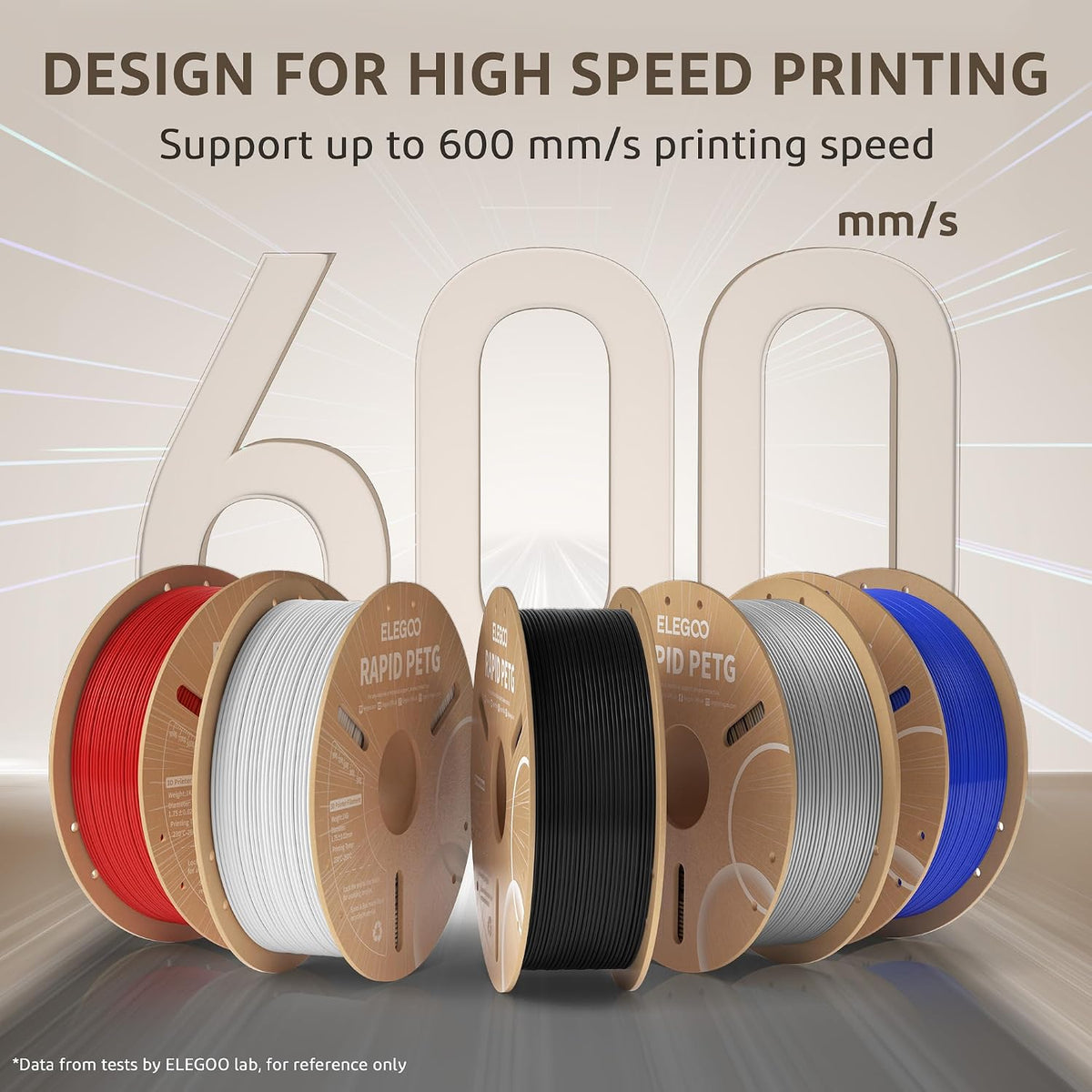 elegoo rapid petg 3d filament bundle 1.75mm black/white/beige/brown shown in use