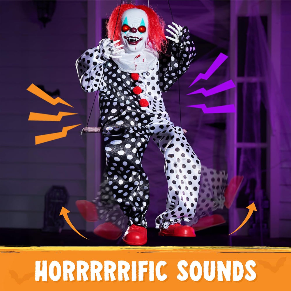 JOYIN Scary Halloween Decorations Outdoor, Halloween Hanging Swinging Animatr...