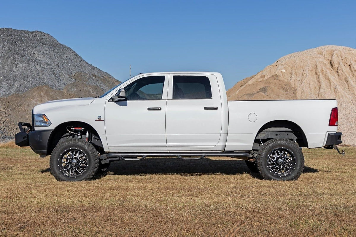 rough country air spring kit for ram 2500, front angle view