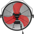 Fanqiebros 4580 CFM 18 inch High Velocity Wall Mounted Fan, 3-Speed Metal Fan