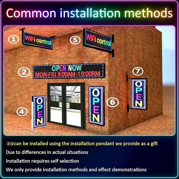 programmable led sign custom scrolling digital signage display screen outdoor