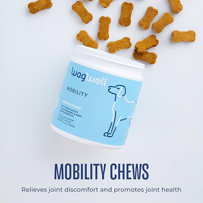 WagWell Mobility Chews – Vet-Formulated, All Natural, Made in The USA – Joint