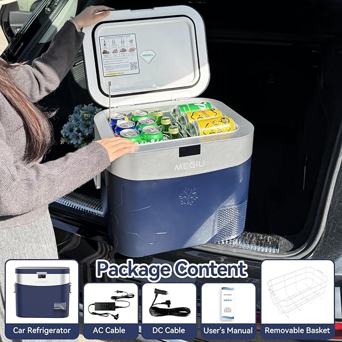 Car Refrigerator Portable Car Fridge 12V Refrigerator 23 Quart Freezer