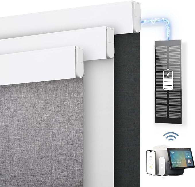 DENFOON Motorized Blinds with Remote control, Custom Blackout Smart Blinds