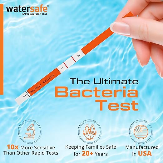 Pool and Spa Rapid Bacteria Test by Watersafe, Detects Down to 1 Bacteria/μL (Pack of 10)