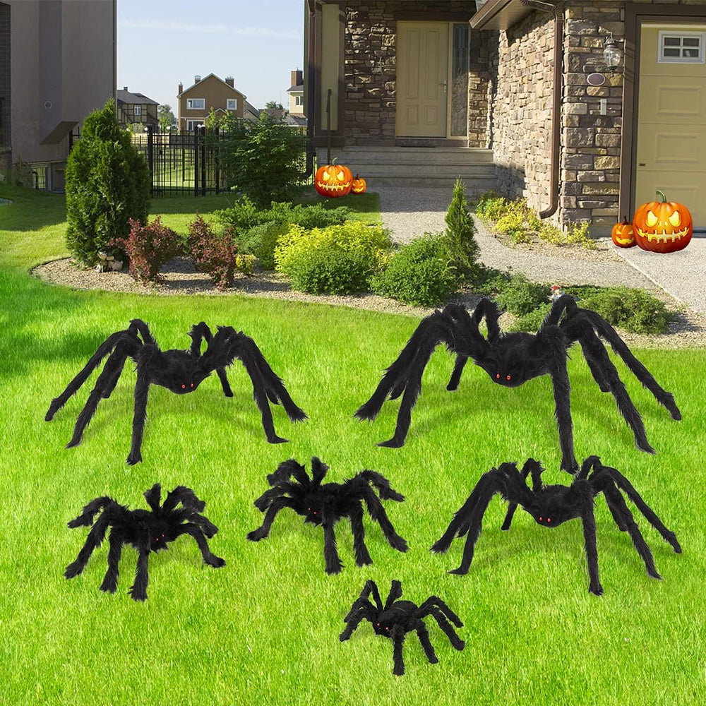 Halloween Spider Decorations 6 Pack: Giant Spider Outdoor Decoration