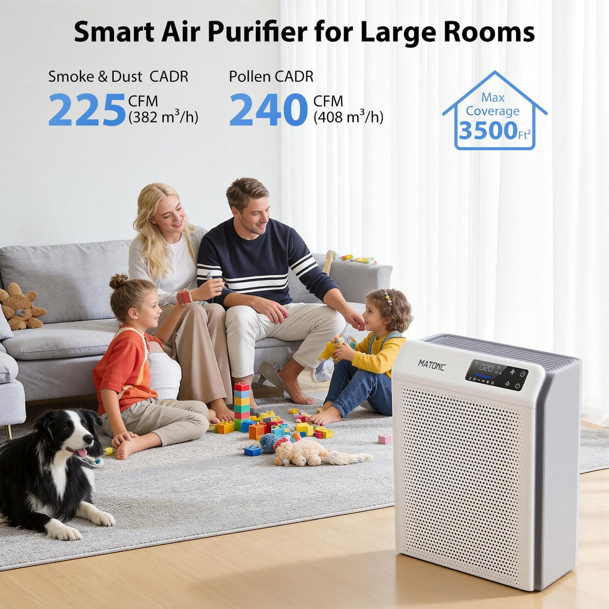 Air Purifier for Home Bedroom Large Rooms Up to 3500 ft², Smart APP Control