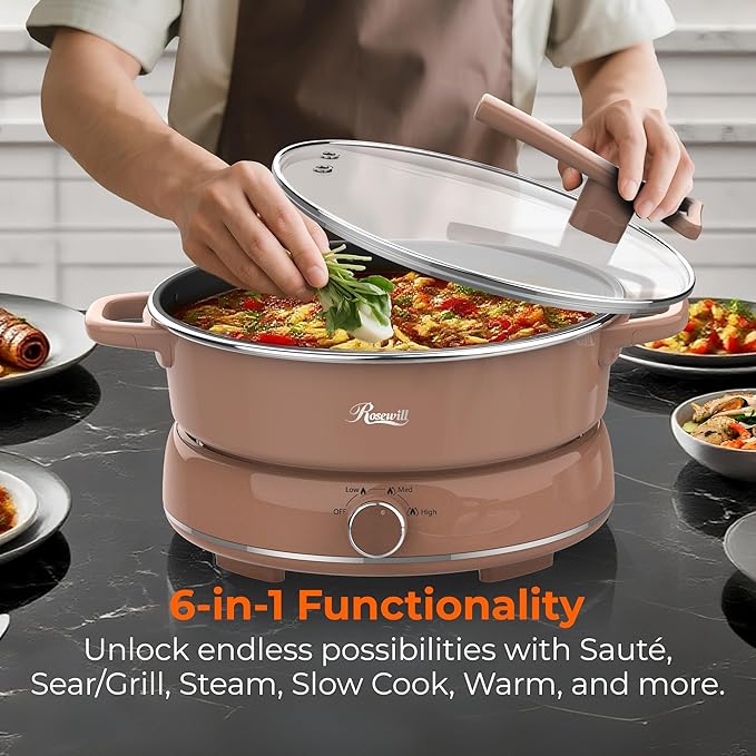 Rosewill 12.7 QT Electric Hot Pot Slow Cooker