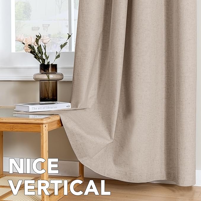 H.VERSAILTEX Linen Curtains 100% Blackout Curtains