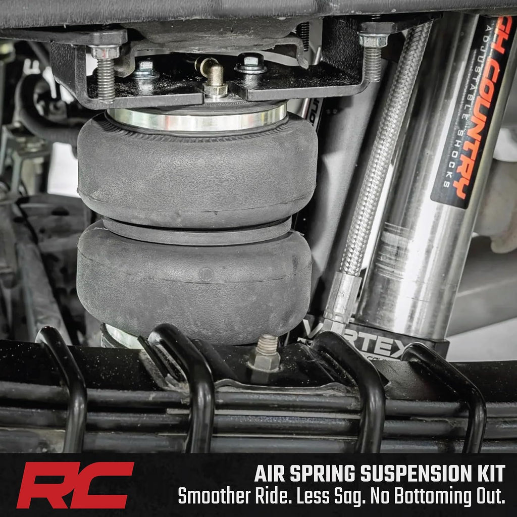 rough country air bags suspension kit for chevy, close-up detail