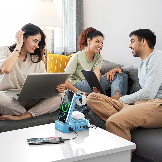 300W Charging Station for Multiple Devices Apple, Zutspzss 10 in 1 Wireless