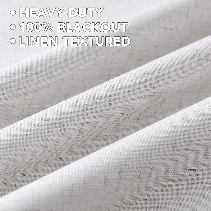H.VERSAILTEX Linen Curtains 100% Blackout Curtains