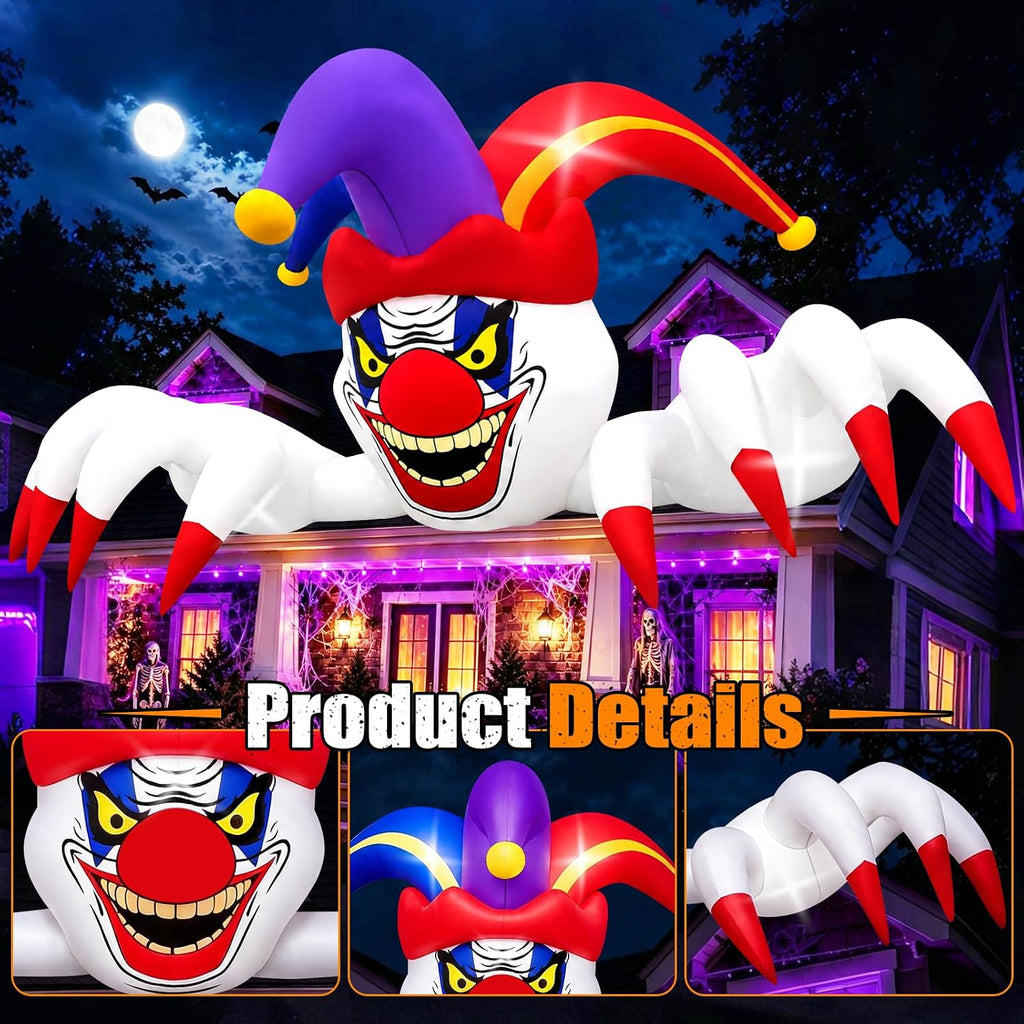 Kalolary 11FT Long Halloween Inflatables Clown Outdoor Decorations