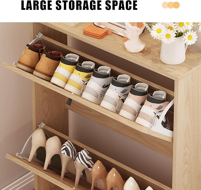 AVZEAR Narrow Shoe Storage Cabinet