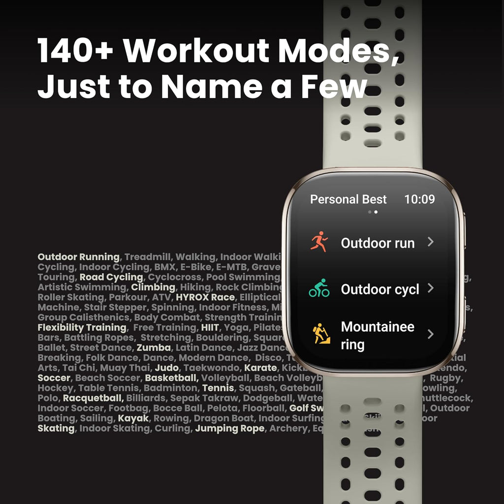 amazfit bip 6 smart watch, 1.97" amoled display on a desk or shelf