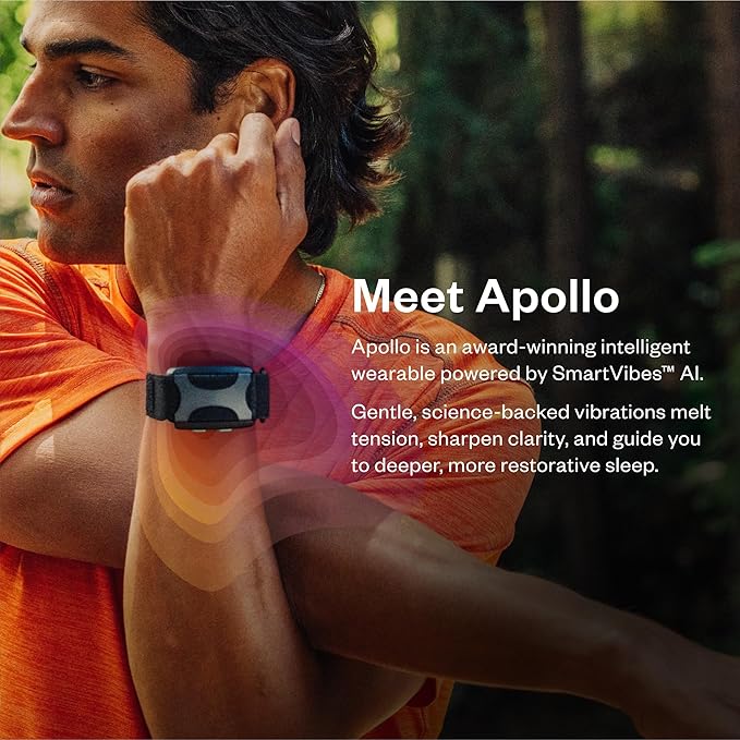 Apollo Neuro Wearable & 12-Month SmartVibes AI Membership – Sleep Aid & Stress