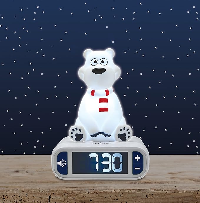 LEXiBOOK Polar Bear Digital Alarm Clock