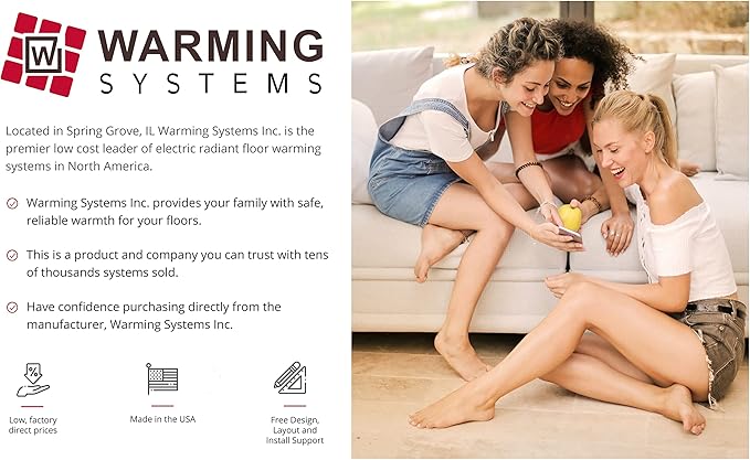 25 Sqft Warming Systems 120 V Electric Tile Radiant Floor Heating Cable