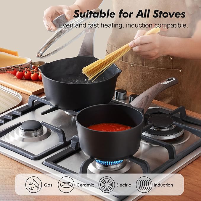 SENSARTE 2.0 & 3.0 Quart Sauce Pan Sets