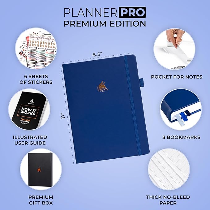 Clever Fox Planner Pro Premium – Luxurious Weekly & Monthly Planner