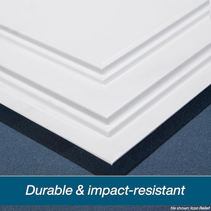 Genesis 2ft x 2ft Stucco Pro Black Ceiling Tiles