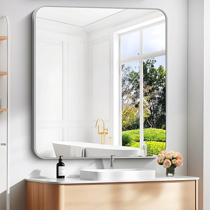 40" x 36"Bathroom Mirror, Decorative Rectangular Vanity Mirror