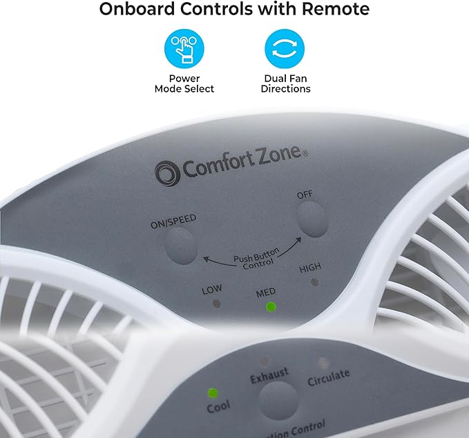 Comfort Zone Twin Window Fan