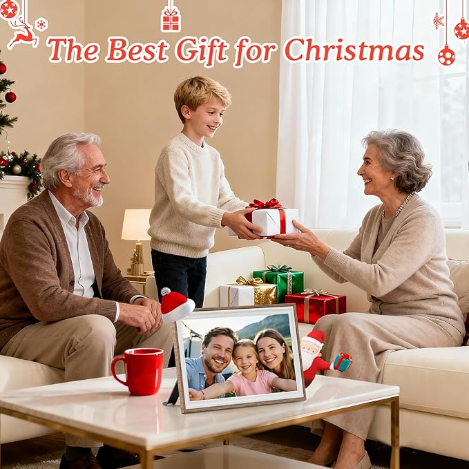 Frameo 10.1" Digital Picture Frame, Smart WiFi Digital Photo Frame