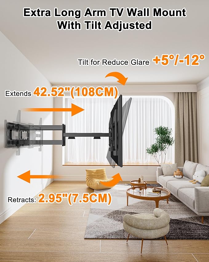 Heavy Duty Long Arm TV Wall Mount