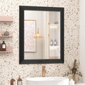 SMIROR Matte Black Bathroom Mirror