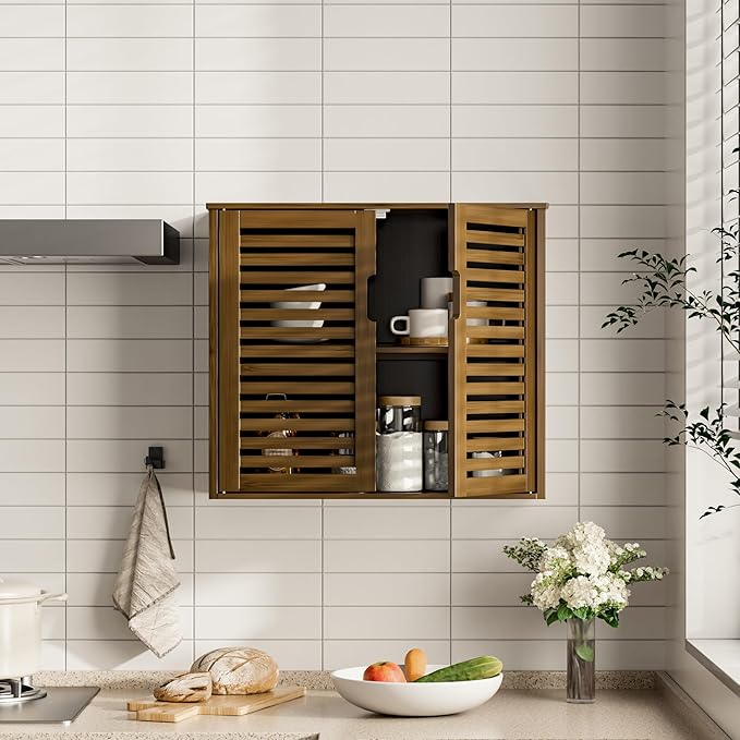 HITNET Medicine Cabinet, Bathroom Storage Cabinet Wall Mounted, Over The Toilet
